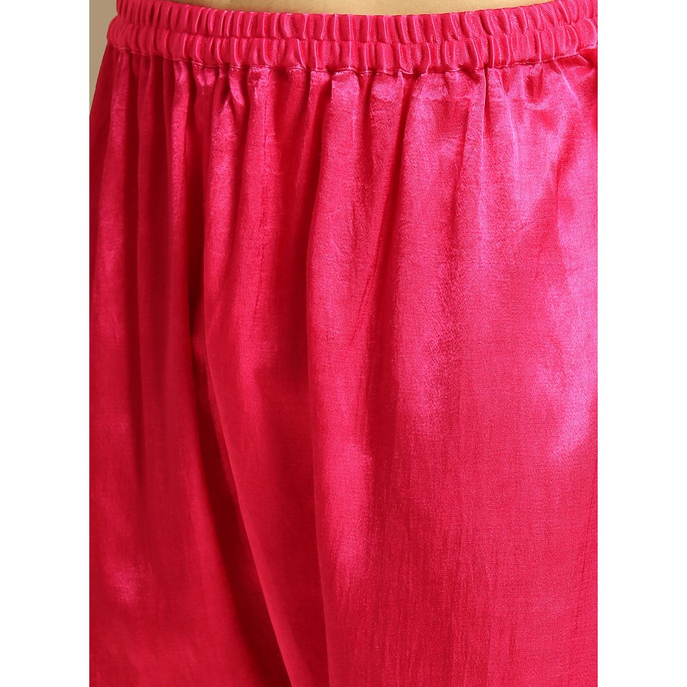 Masumi Mewawalla Hot Pink Embroidered Kurta with Pant (Set of 2)