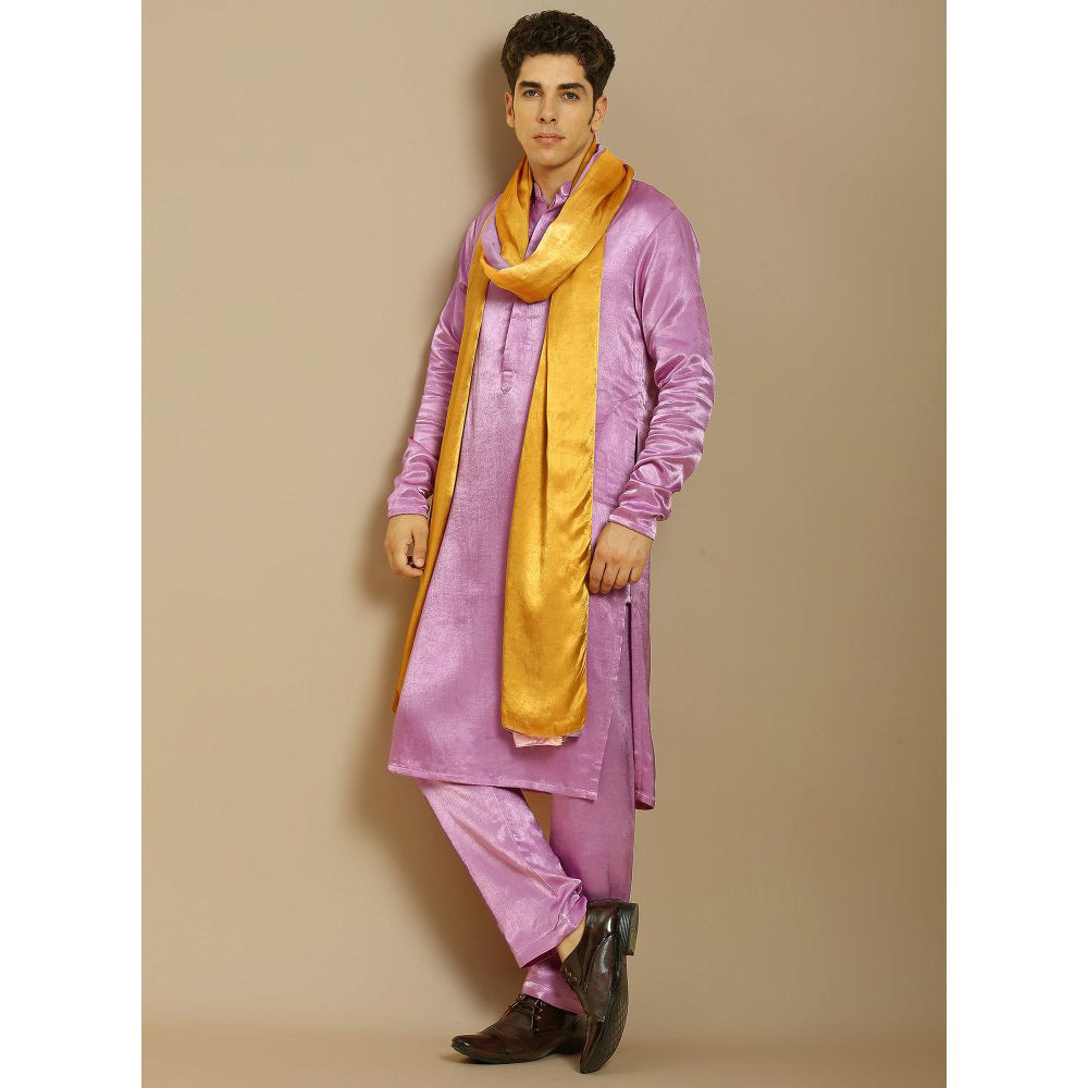 Masumi Mewawalla Purple Kurta with Pant and Ombre Dupatta (Set of 3)