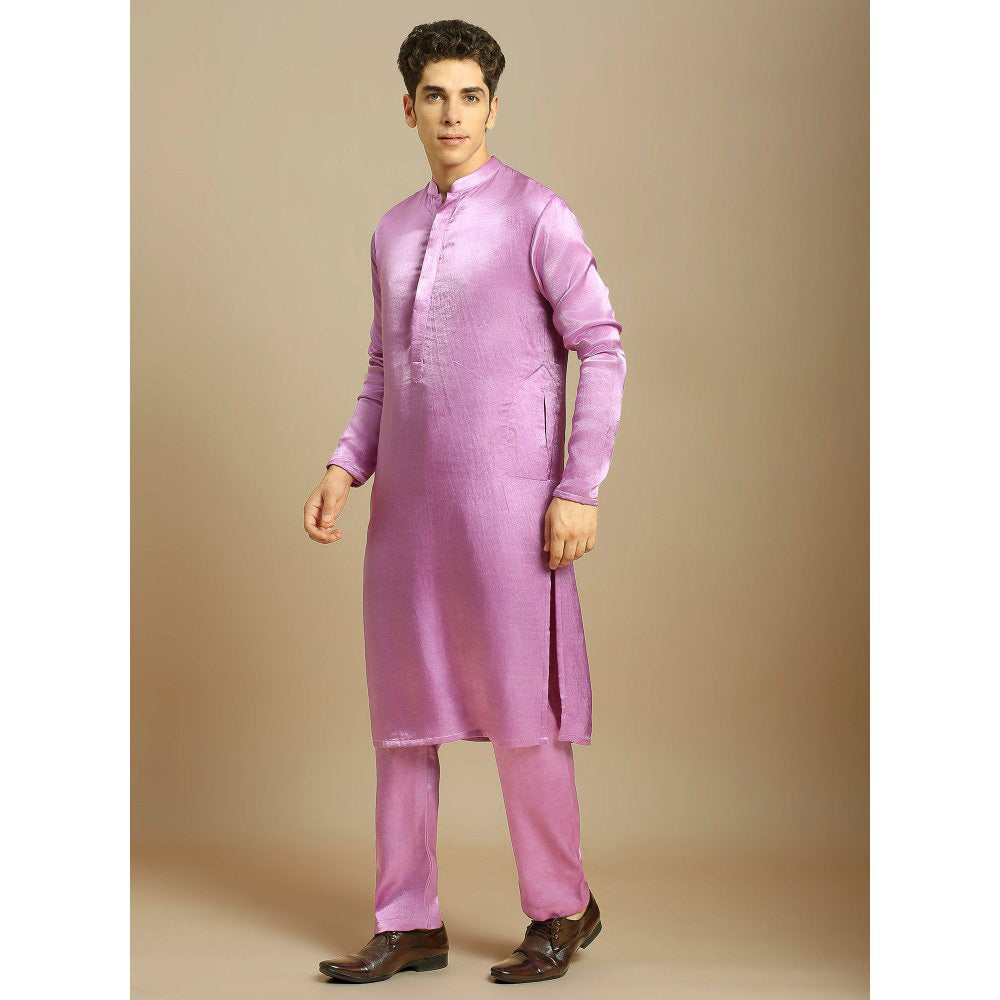 Masumi Mewawalla Purple Kurta with Pant and Ombre Dupatta (Set of 3)