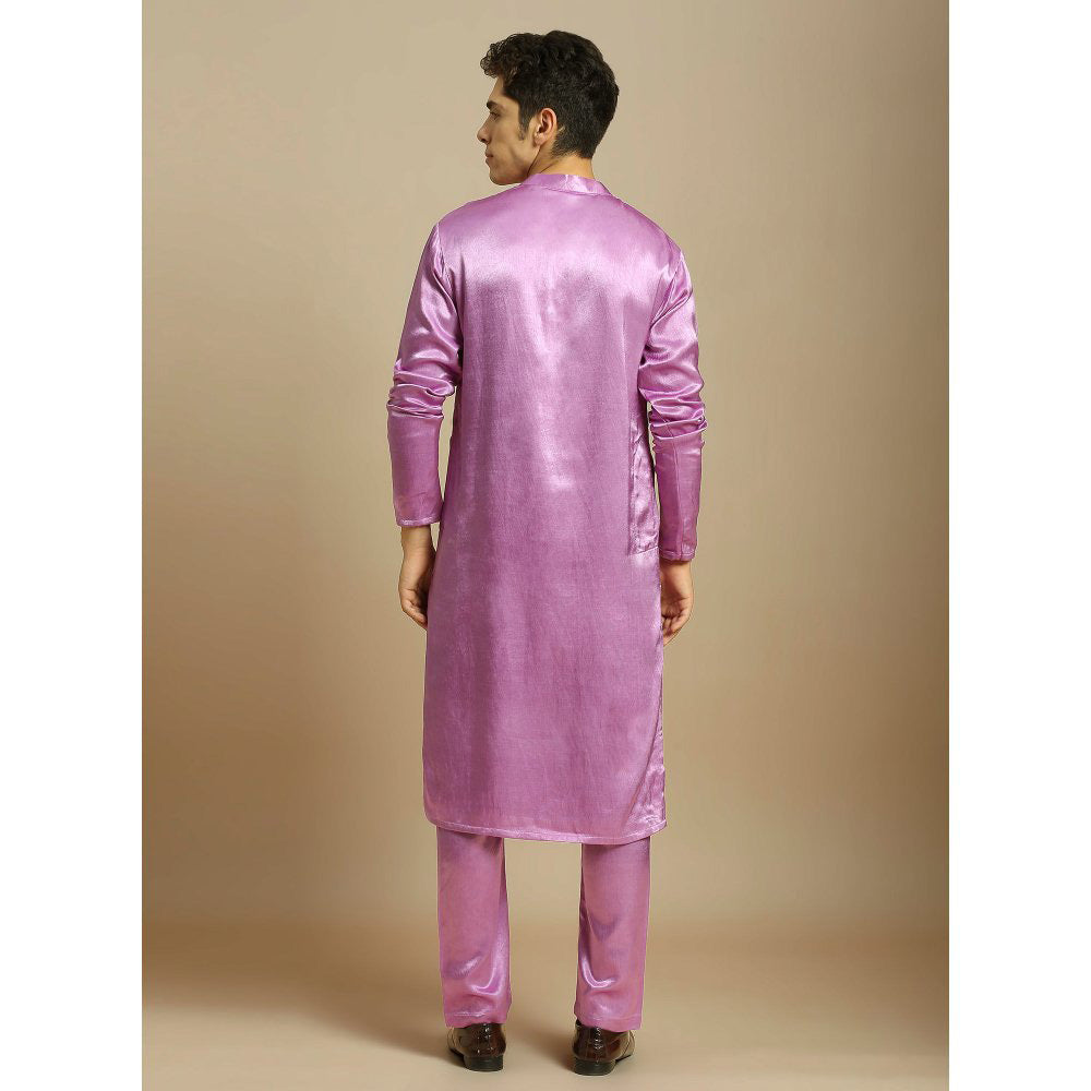 Masumi Mewawalla Purple Kurta with Pant and Ombre Dupatta (Set of 3)