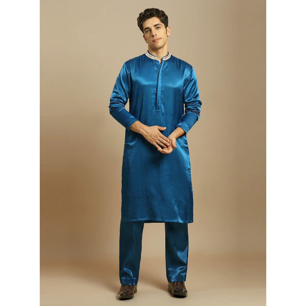Masumi Mewawalla Blue Kurta with Pant (Set of 2)