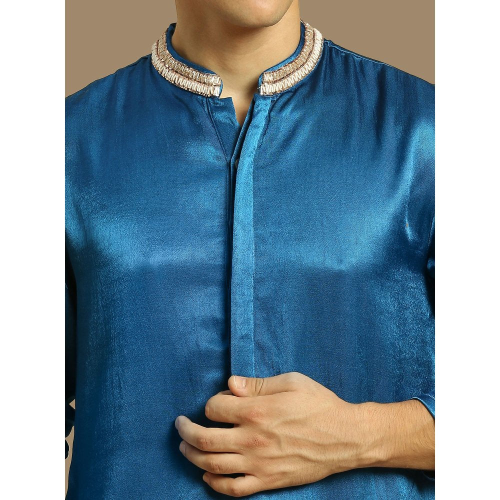 Masumi Mewawalla Blue Kurta with Pant (Set of 2)