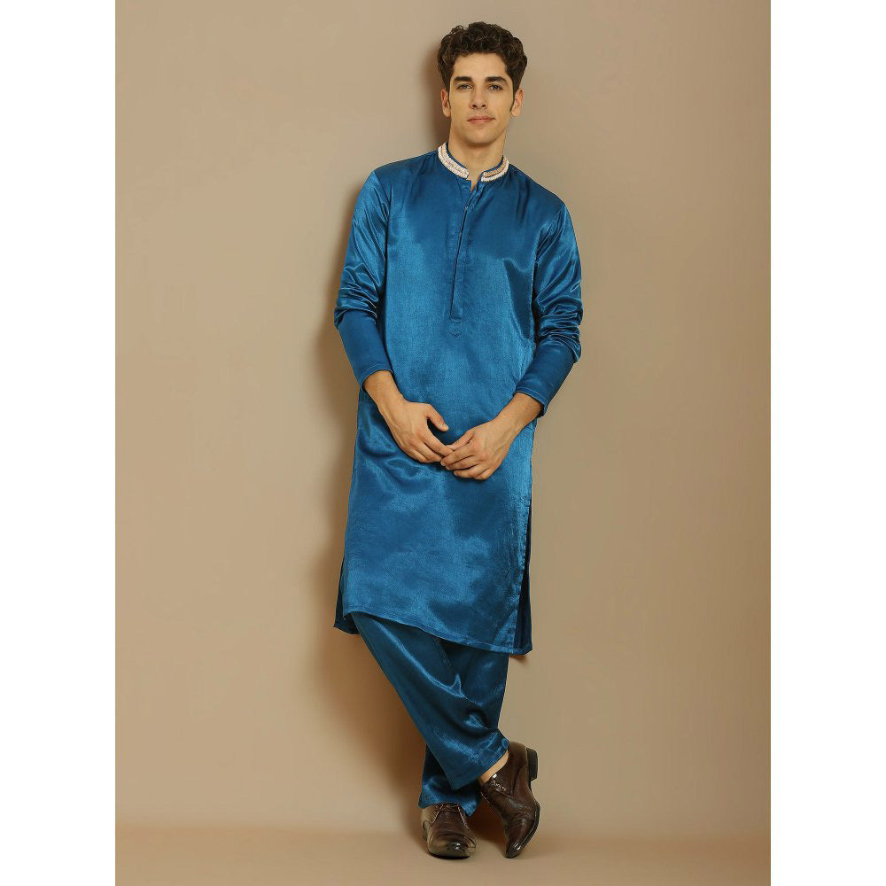 Masumi Mewawalla Blue Kurta with Pant (Set of 2)