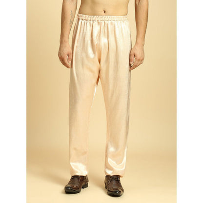 Masumi Mewawalla Cream Tissue Kurta with Pant and Ombre Dupatta (Set of 3)