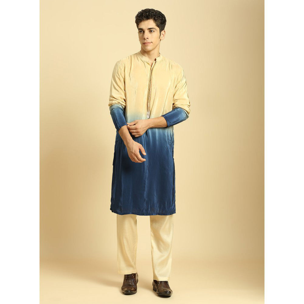 Masumi Mewawalla Beige Ombre Kurta with Pant (Set of 2)
