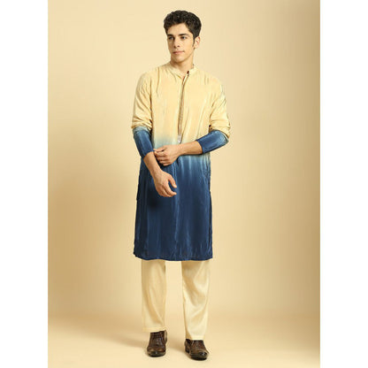 Masumi Mewawalla Beige Ombre Kurta with Pant (Set of 2)