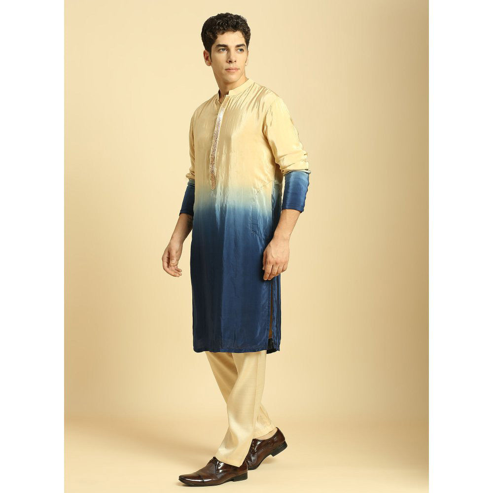 Masumi Mewawalla Beige Ombre Kurta with Pant (Set of 2)