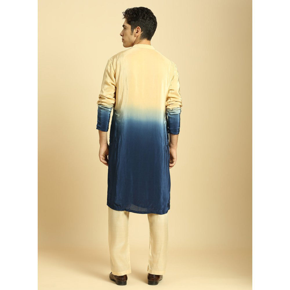 Masumi Mewawalla Beige Ombre Kurta with Pant (Set of 2)