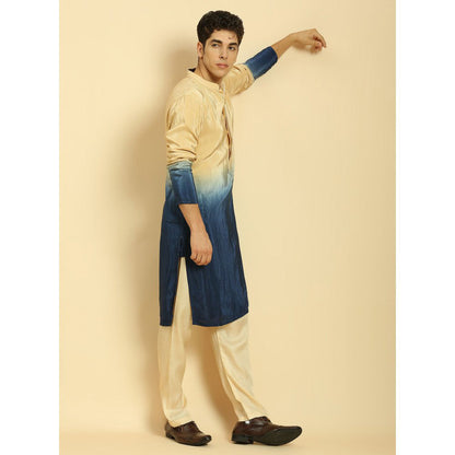 Masumi Mewawalla Beige Ombre Kurta with Pant (Set of 2)