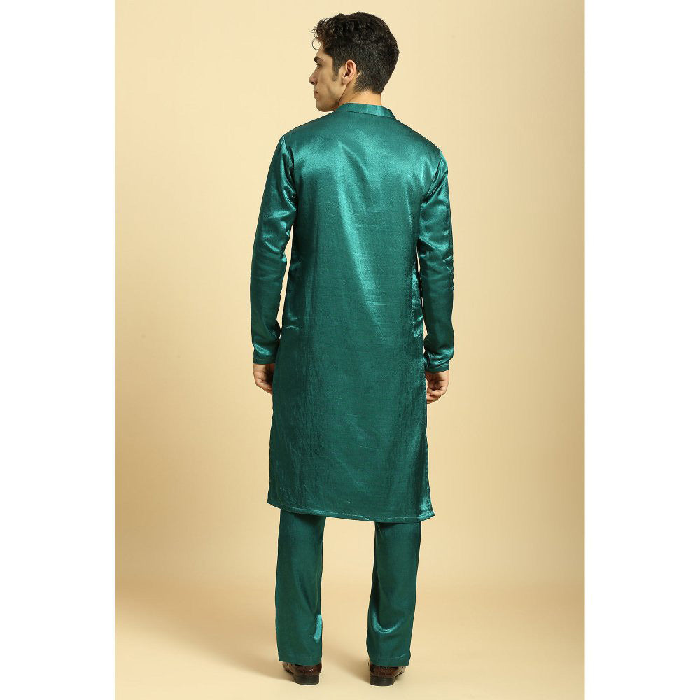 Masumi Mewawalla Teal Green Kurta with Pant (Set of 2)
