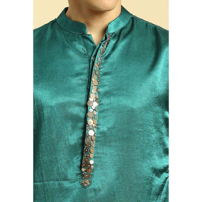 Masumi Mewawalla Teal Green Kurta with Pant (Set of 2)