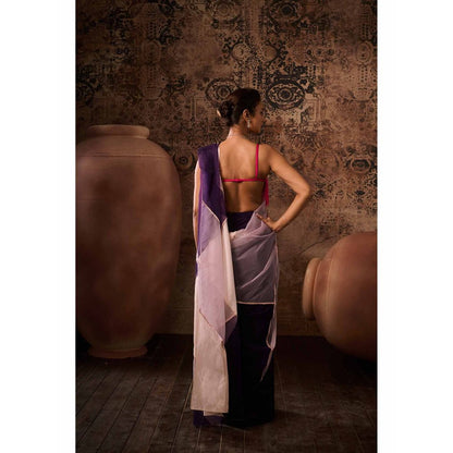 Masumi Mewawalla Multicolor Tassels Pre Drape Saree with Stitched Blouse