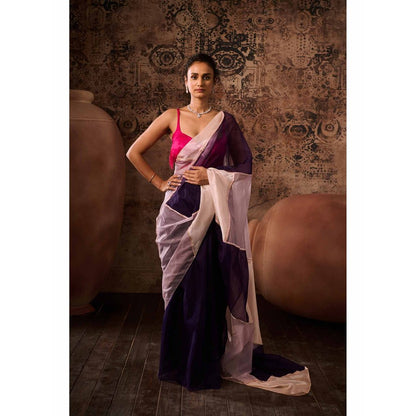 Masumi Mewawalla Multicolor Tassels Pre Drape Saree with Stitched Blouse