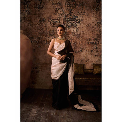 Masumi Mewawalla Multicolor Embellished Pre Drape Saree with Stitched Blouse