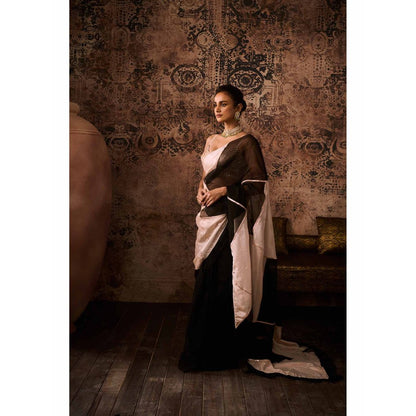 Masumi Mewawalla Multicolor Embellished Pre Drape Saree with Stitched Blouse