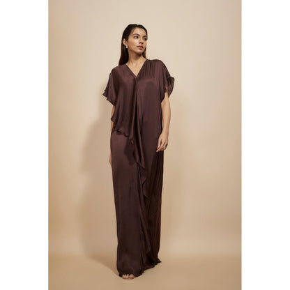 Masumi Mewawalla Brown Kaftan Dress