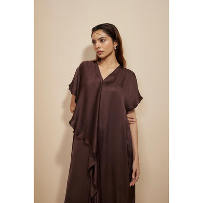 Masumi Mewawalla Brown Kaftan Dress