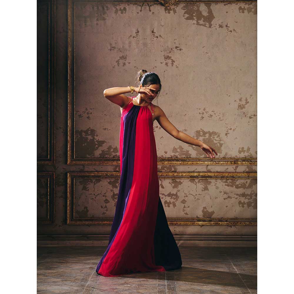 Masumi Mewawalla Multicolour Trapeze Gown