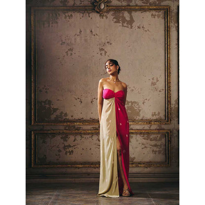 Masumi Mewawalla Hot Pink Shibori Dress