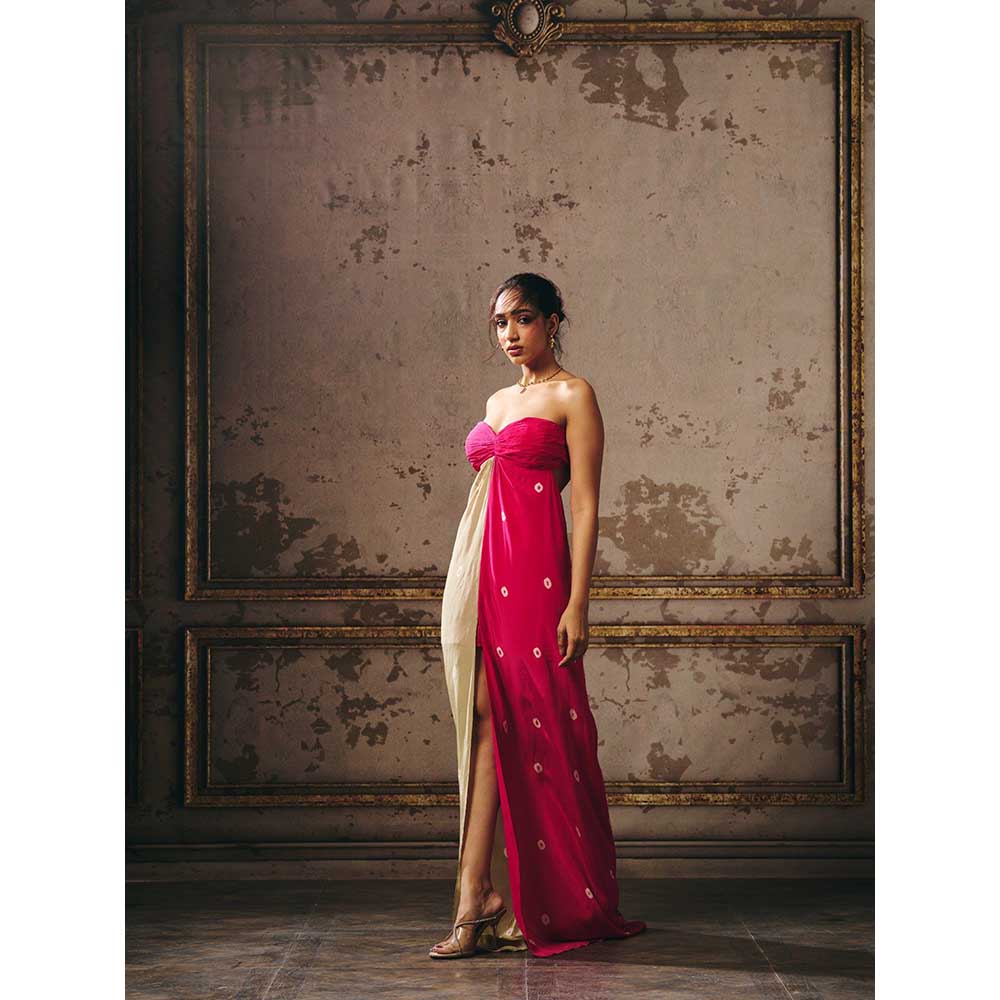 Masumi Mewawalla Hot Pink Shibori Dress