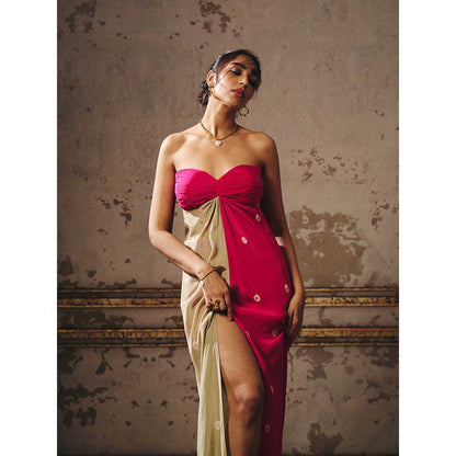 Masumi Mewawalla Hot Pink Shibori Dress