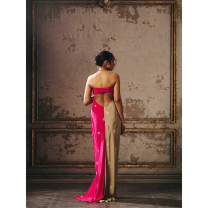 Masumi Mewawalla Hot Pink Shibori Dress