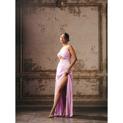 Masumi Mewawalla Lavender Drape Gown