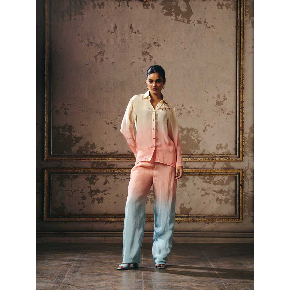 Masumi Mewawalla Peach Ombre Co-Ord (Set of 2)