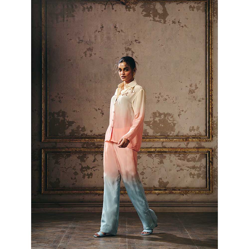 Masumi Mewawalla Peach Ombre Co-Ord (Set of 2)