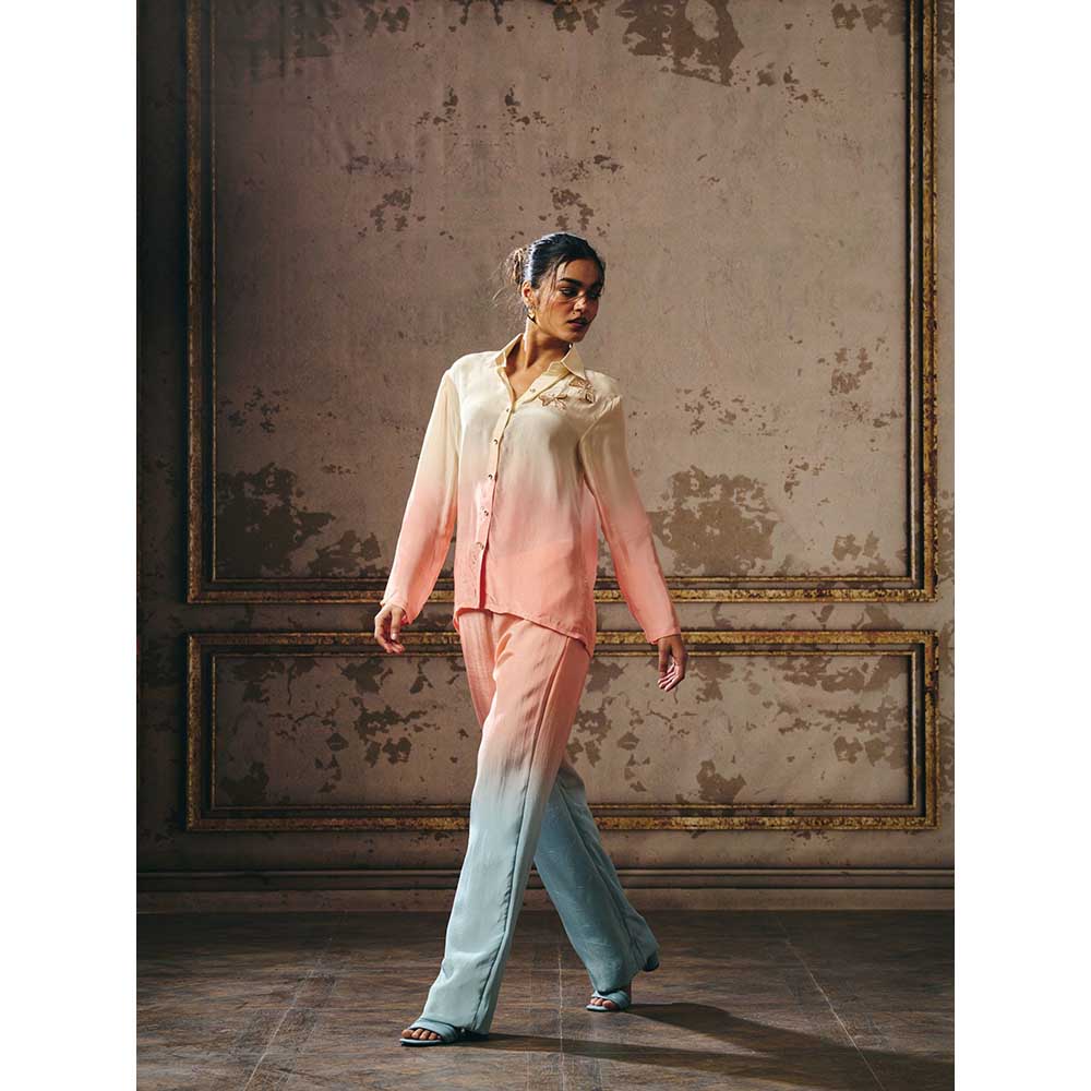 Masumi Mewawalla Peach Ombre Co-Ord (Set of 2)