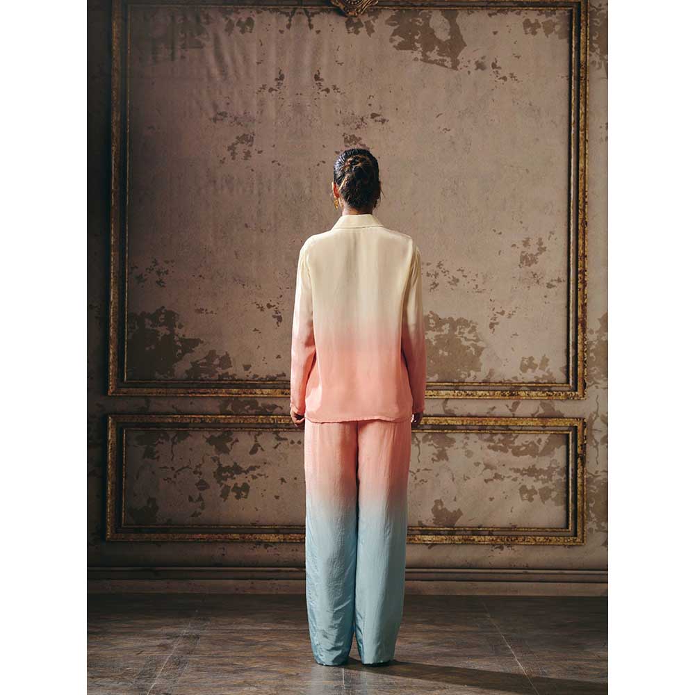 Masumi Mewawalla Peach Ombre Co-Ord (Set of 2)