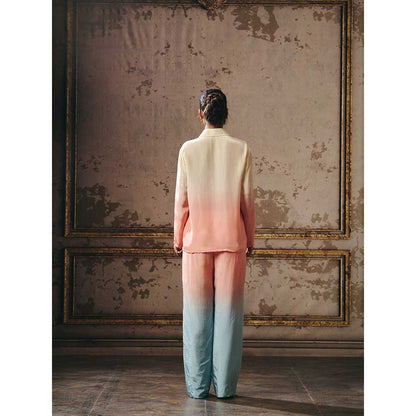 Masumi Mewawalla Peach Ombre Co-Ord (Set of 2)