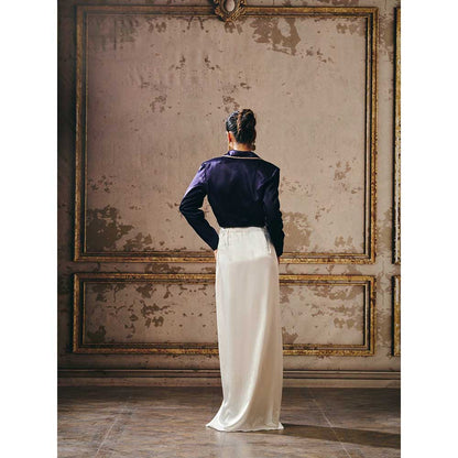 Masumi Mewawalla White Skirt with Jacket (Set of 2)