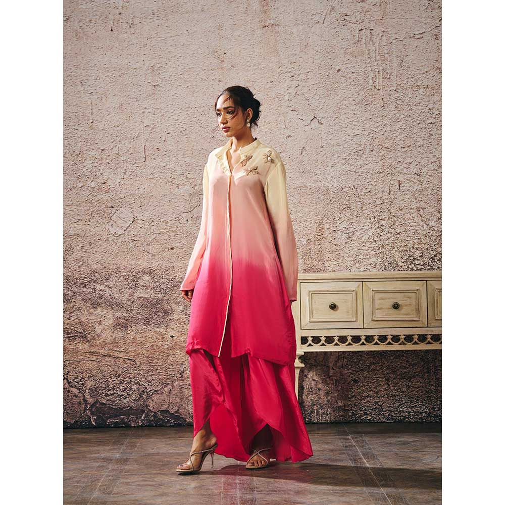 Masumi Mewawalla Pink Kurta with Palazzo (Set of 2)