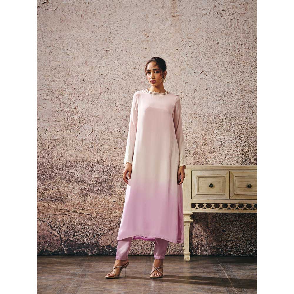 Masumi Mewawalla Lavender Ombre Kurta with Pant (Set of 2)