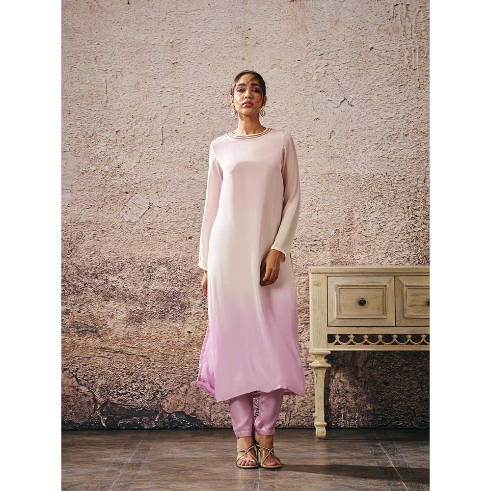 Masumi Mewawalla Lavender Ombre Kurta with Pant (Set of 2)