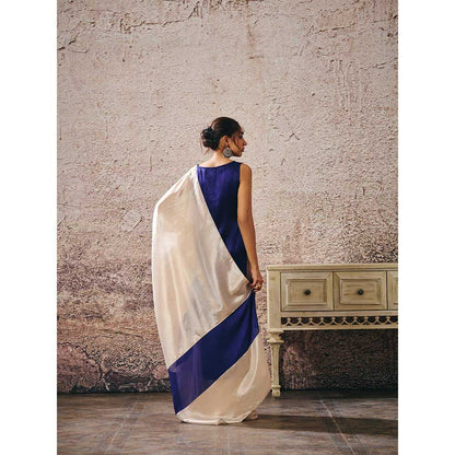 Masumi Mewawalla Blue Tissue Kurta with Palazzo and Dupatta (Set of 3)