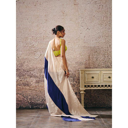 Masumi Mewawalla Multi-Colour Colour Block Saree with Stitched Blouse