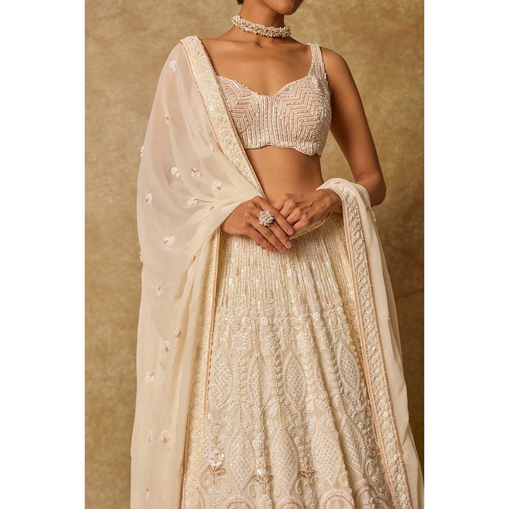 Masumi Mewawalla Butter Embroidered Lehenga with Stitched Blouse and Dupatta (Set of 3)