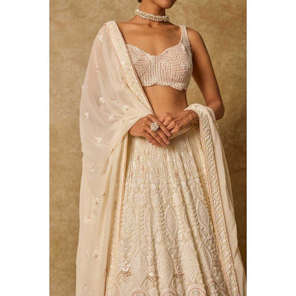 Masumi Mewawalla Butter Embroidered Lehenga with Stitched Blouse and Dupatta (Set of 3)