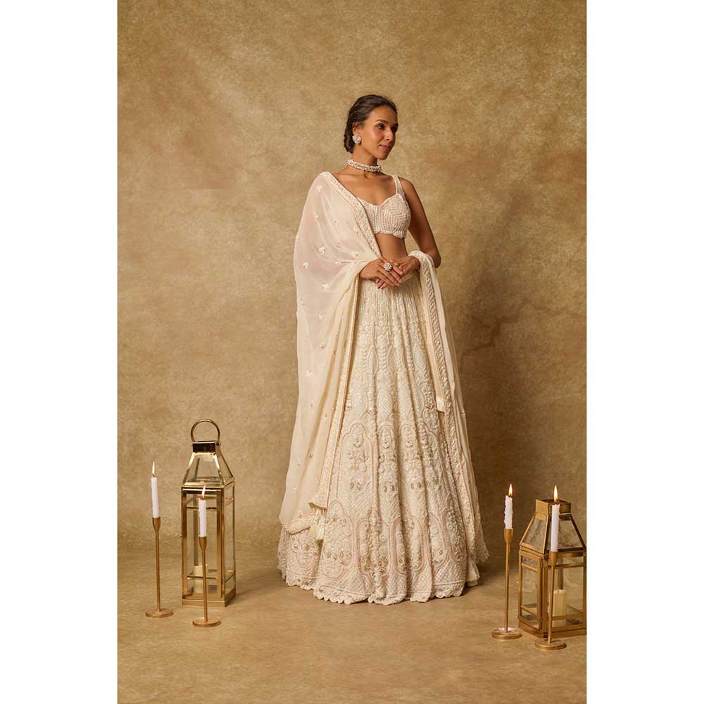 Masumi Mewawalla Butter Embroidered Lehenga with Stitched Blouse and Dupatta (Set of 3)