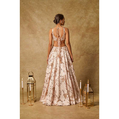 Masumi Mewawalla Sequin Embroidered Lehenga with Stitched Blouse and Dupatta (Set of 3)