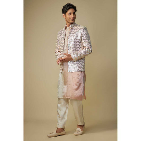 Masumi Mewawalla Multicolor Sequence Jacket with Kurta and Pant (Set of 3)