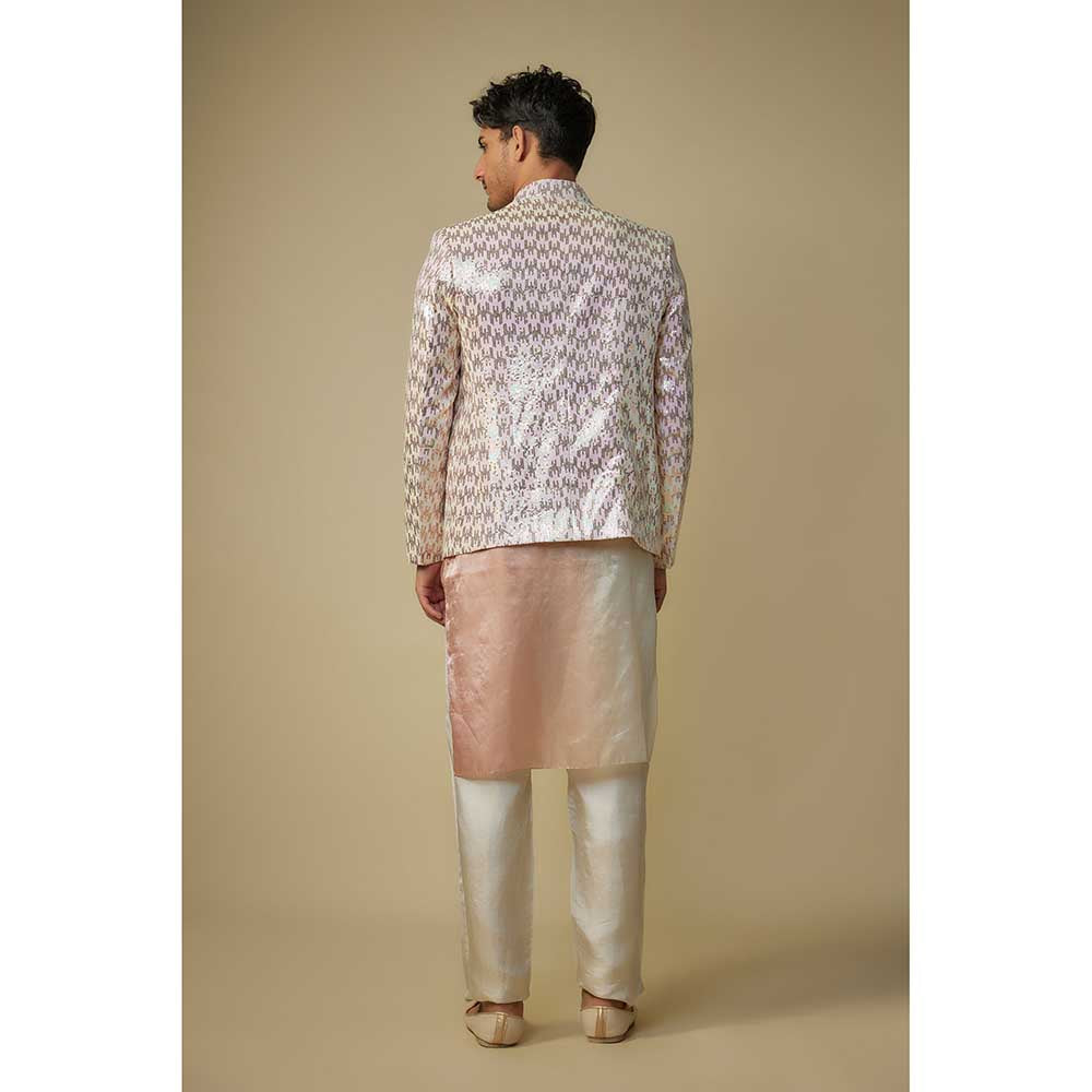 Masumi Mewawalla Multicolor Sequence Jacket with Kurta and Pant (Set of 3)