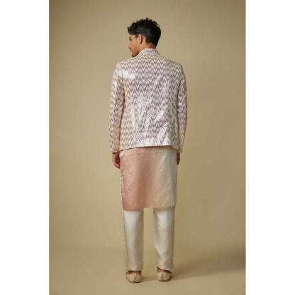 Masumi Mewawalla Multicolor Sequence Jacket with Kurta and Pant (Set of 3)
