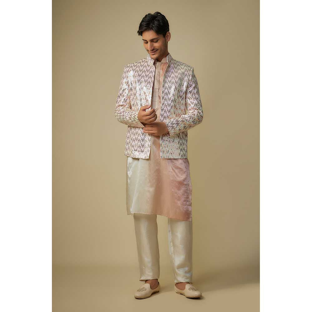 Masumi Mewawalla Multicolor Sequence Jacket with Kurta and Pant (Set of 3)