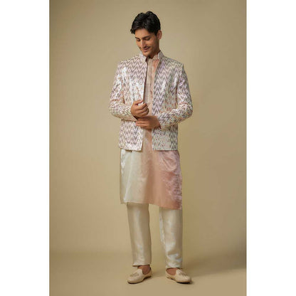Masumi Mewawalla Multicolor Sequence Jacket with Kurta and Pant (Set of 3)
