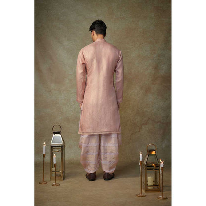 Masumi Mewawalla Pink Embroidered Kurta with Dhoti (Set of 2)