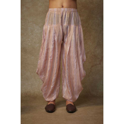 Masumi Mewawalla Pink Embroidered Kurta with Dhoti (Set of 2)