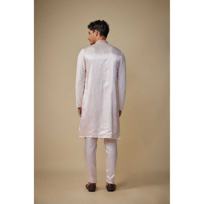 Masumi Mewawalla Baby Pink Embroidered Kurta with Pant (Set of 2)